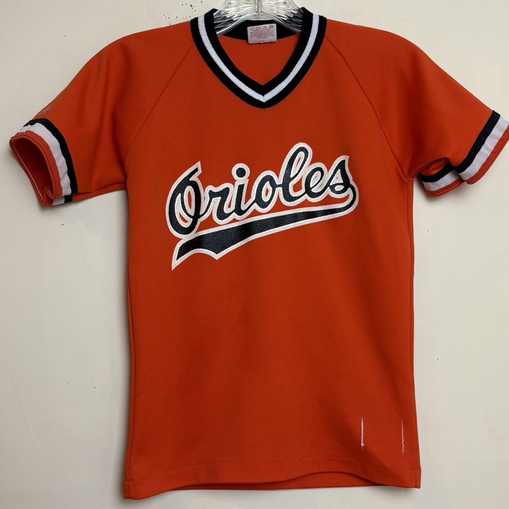 VINTAGE Baltimore‎ Orioles Rawlings Jersey Youth Medium Orange MLB Baseball